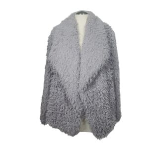 Ashley By 26 International Open Gray Fuzzy Cardigan S